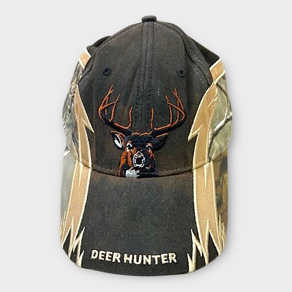 Buck Wear Men's Black Camouflage‎ Deer Hunter Adjustable Baseball Capa - Picture 1 of 11